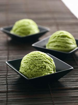 Helado de té verde