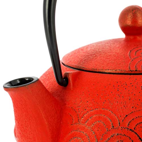 Tetera Iwachu Wave Rojo Detalle